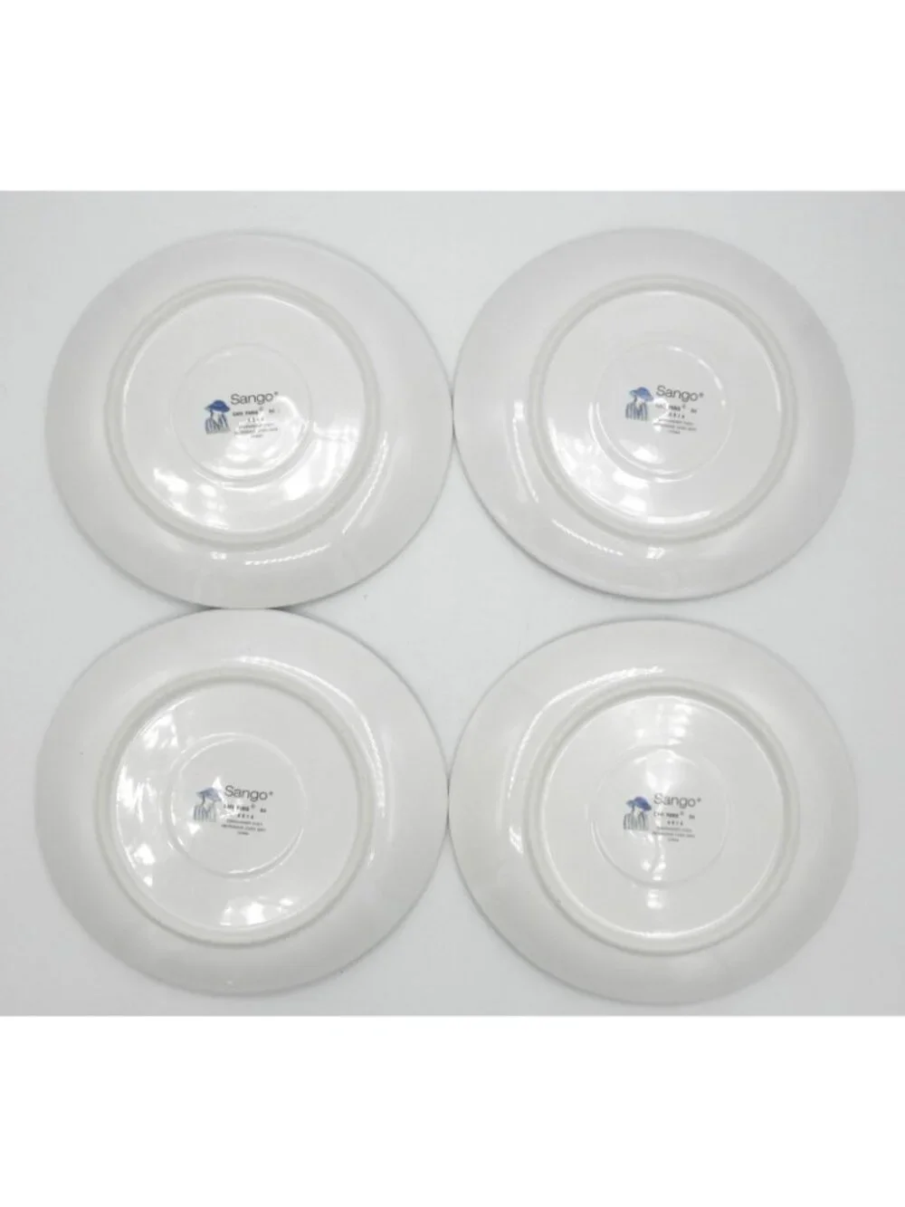 Cafe Paris by Sango Flat Cup & Saucer Set of 4 Pattern Code: SANCAPA
